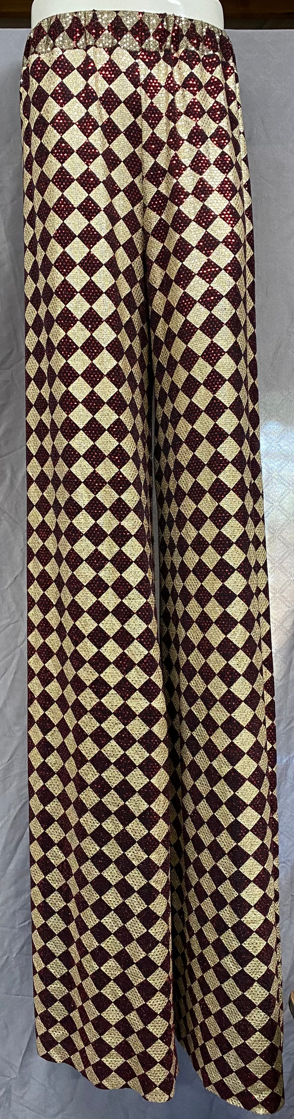 Stilt Pants - Red and Gold Checker 65