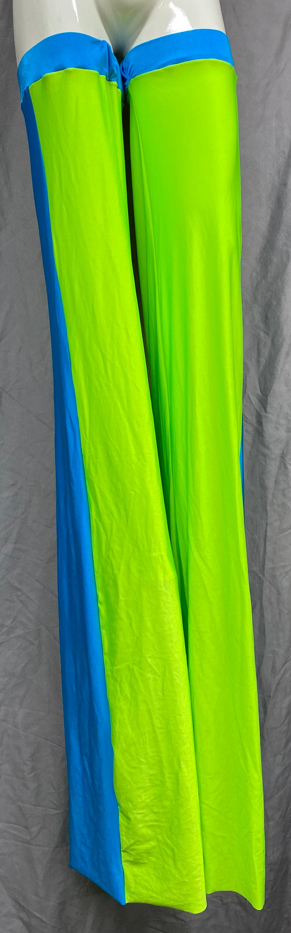 Stilt Covers - Neon Green with Blue 55.5