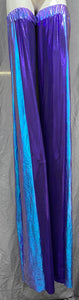Stilt Covers - Shiny Purple with Iridescent Blue Purple 65" length