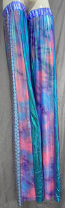 Stilt Covers - Iridescent Blue Purple Cotton Candy Mermaid 55.5" length