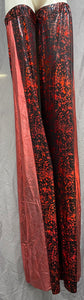Stilt Covers - Black with Red Splatter 63.5" length