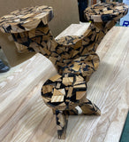 Plant Stand Set Black Resin Appleply