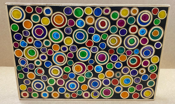 Bamboo Resin Wall Art - Rainbow2