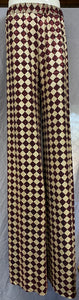 Stilt Pants - Red and Gold Checker 65" length