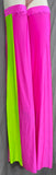 Stilt Covers - Neon Pink with Green 52" length
