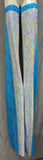 Stilt Covers - White Snake with Blue 65" length