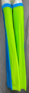 Stilt Covers - Neon Green with Blue 55.5" length