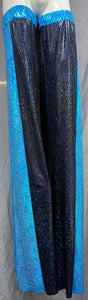 Stilt Covers - Black Snake with Blue 57" length