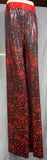 Stilt Pants - Black with Red Splatter 67" length
