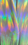 Stilt Pants - Pearlescent Silver 66" length - 34-40" waist