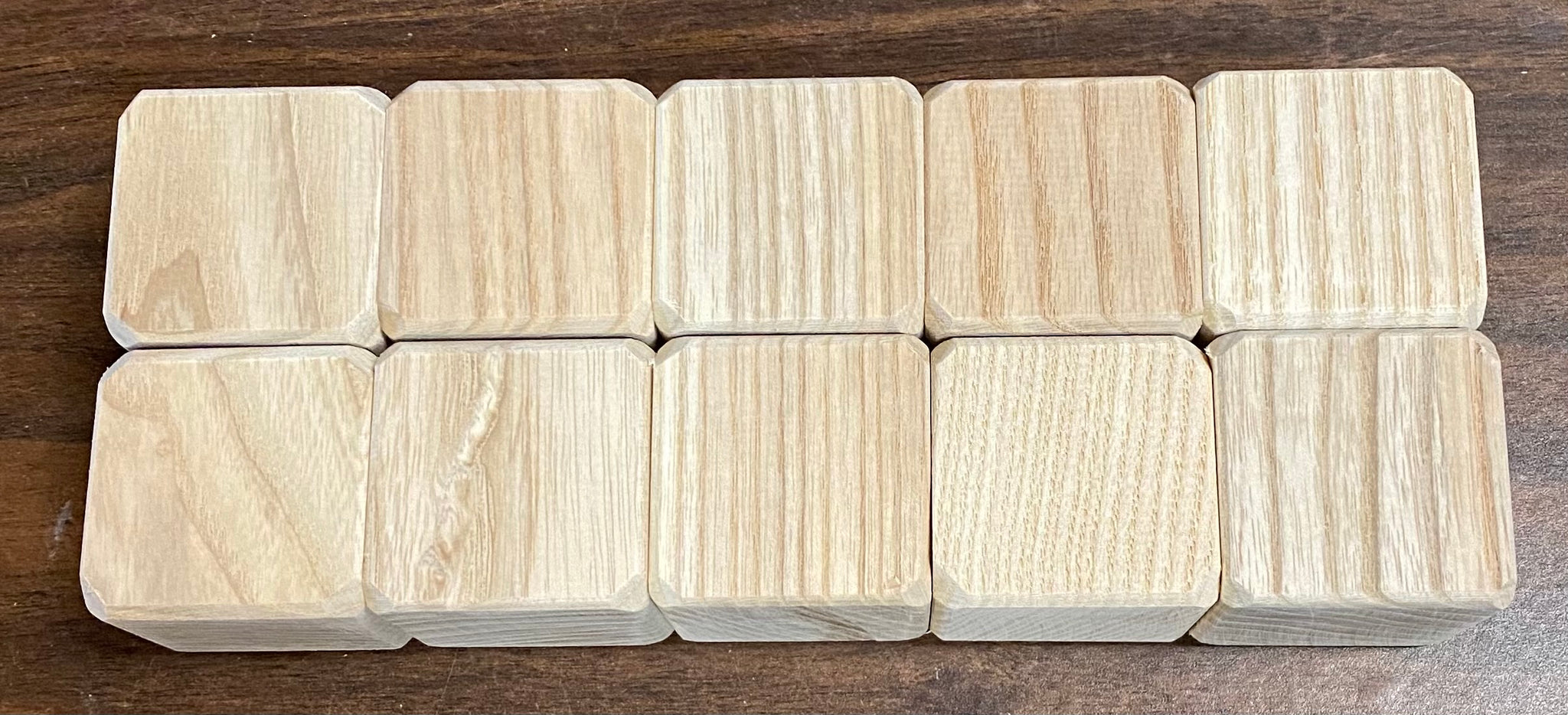Wood Blocks (Squares 10 block set) - UnPainted